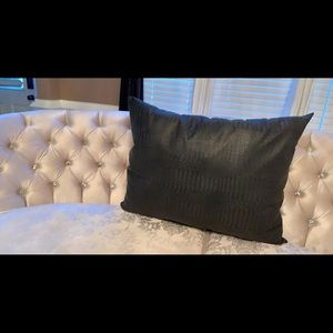 Crocodile leather oversized pillow